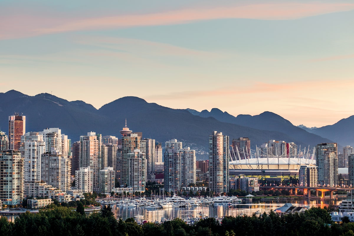 Vancouver skyline at dawn
